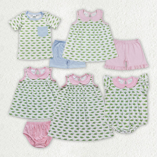 Sibling Boys Baby Girls Crocodile Cute Outfits Clothes Sets