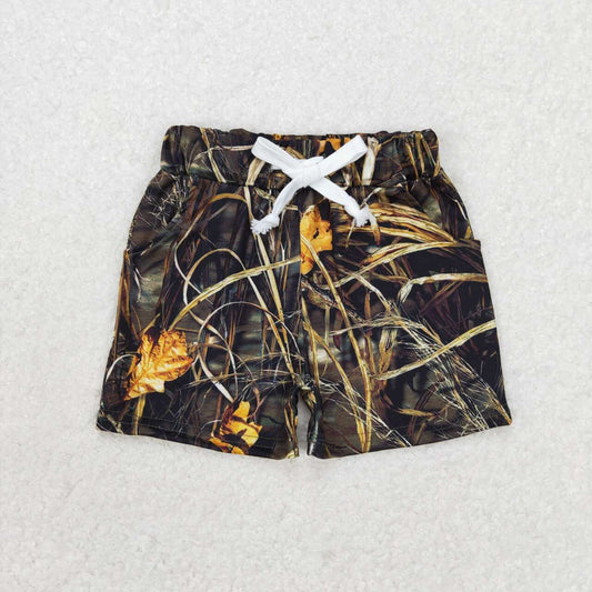 SS0280  baby boy clothes dead leaves boy summer shorts