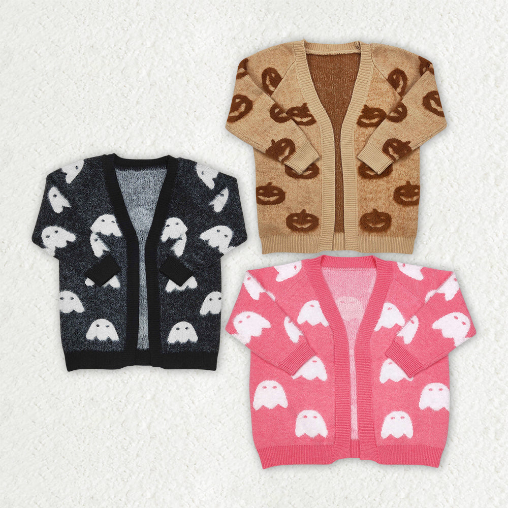 Sibling Baby Girls Halloween Long Sleeve Sweaters Cardigans