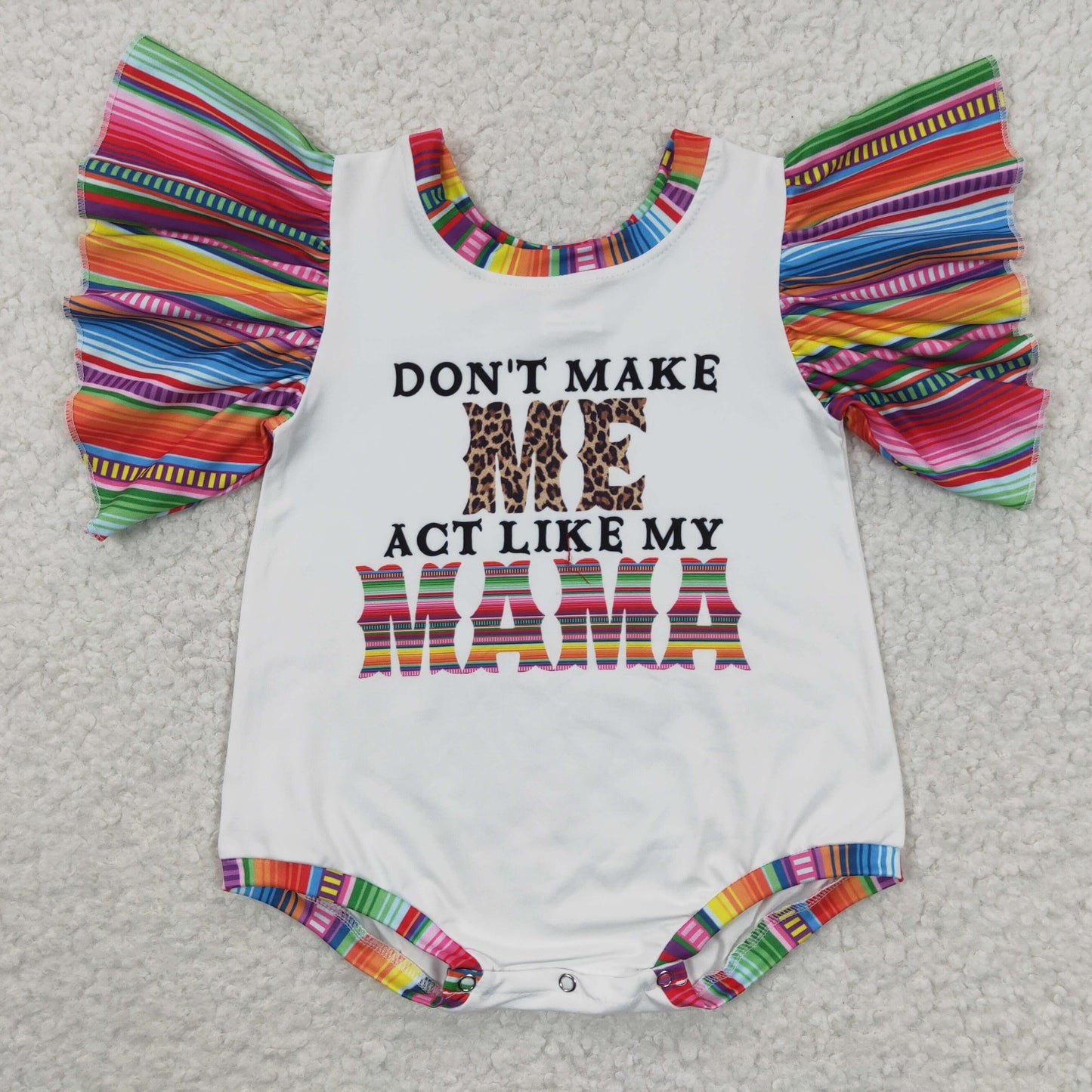 Rainbow short sleeve baby romper