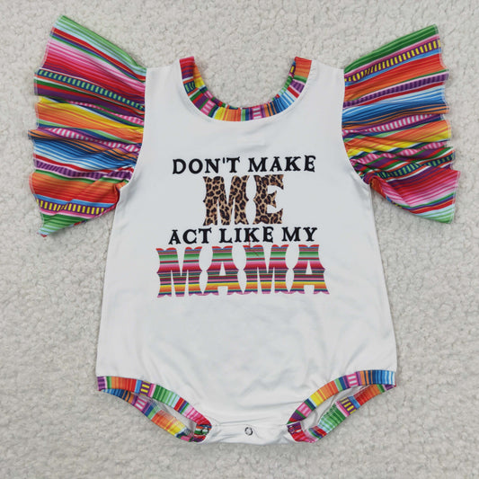 Rainbow short sleeve baby romper