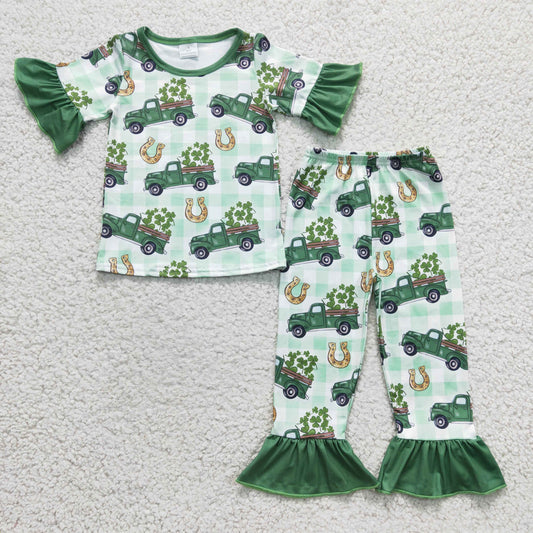 St.patrick  T-shirt girl pajamas set