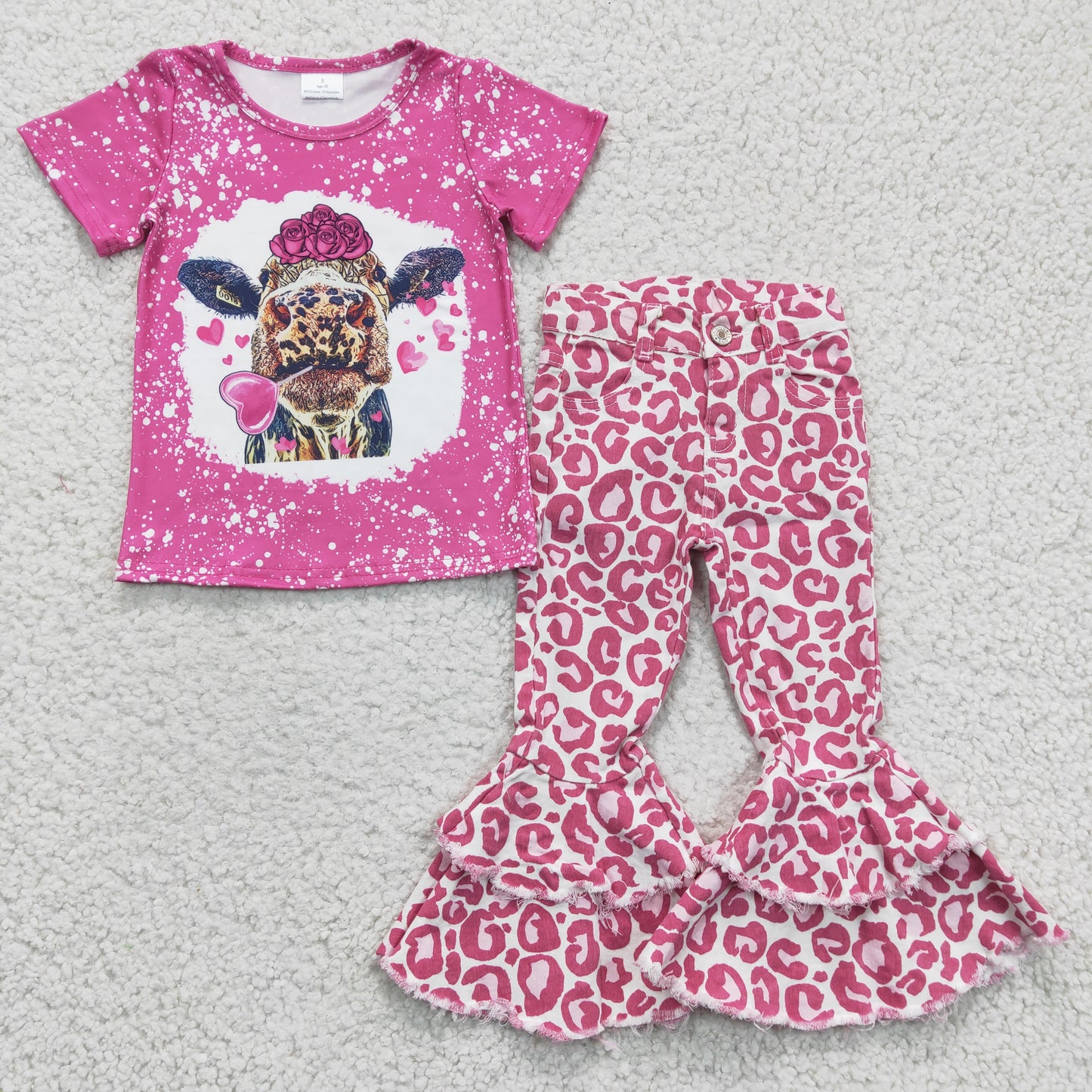 Valentine's day Pink top jeans set