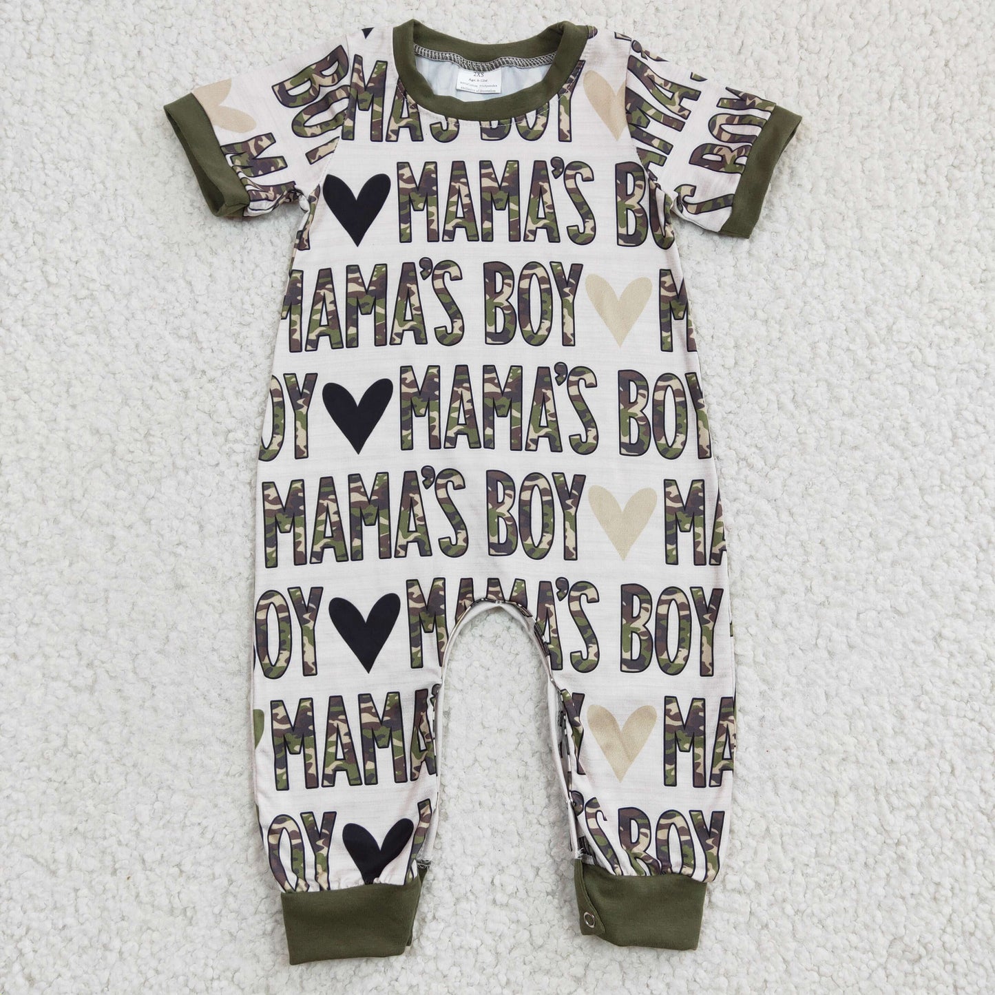 SR0134 Mama"s boy short sleeve romper