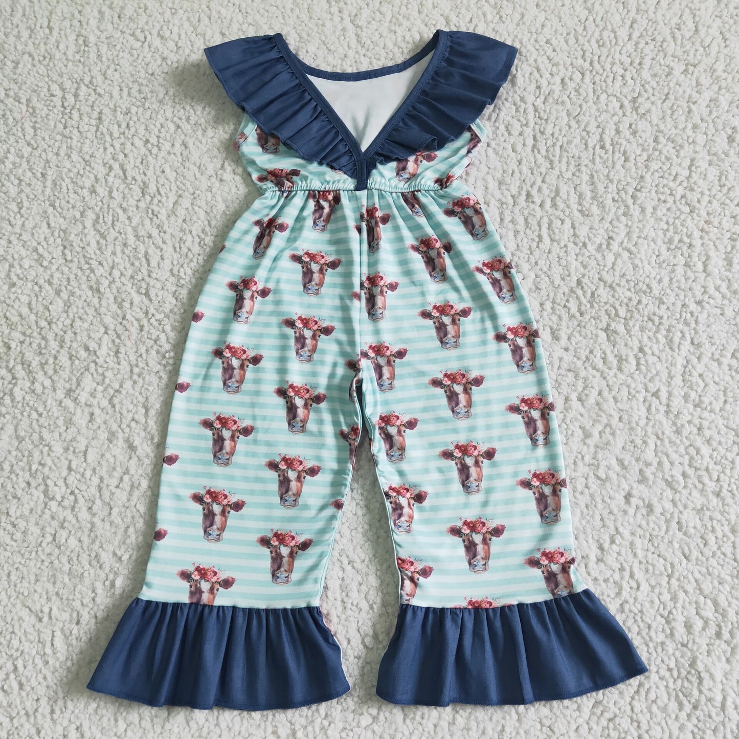 Heifer blue ruffle Jumpsuit