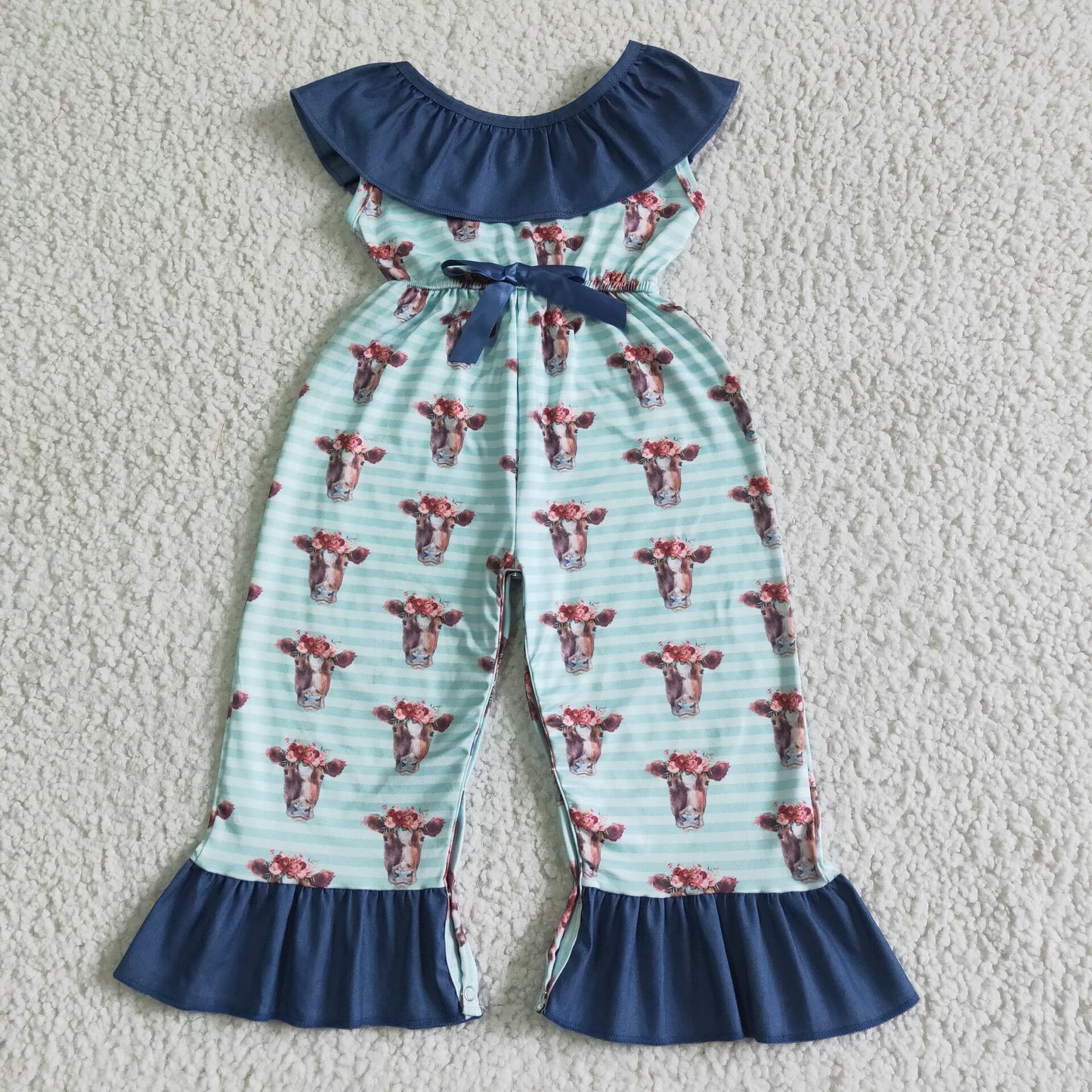 Heifer blue ruffle Jumpsuit