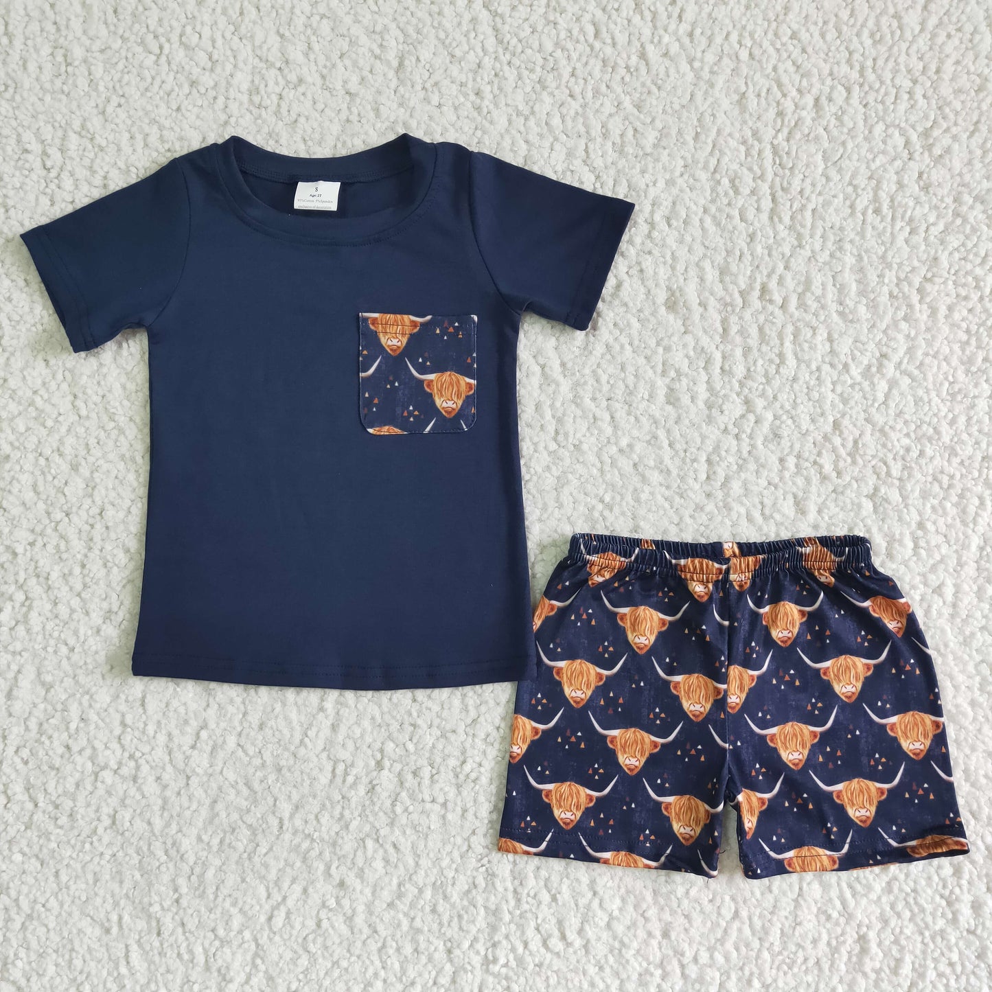 boys Heifer T-shirt Shorts Set BSSO0035