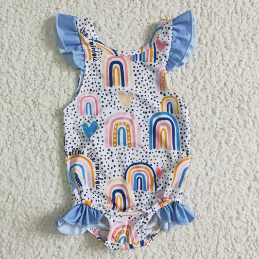 Rainbow Ruffle swimwear S0002