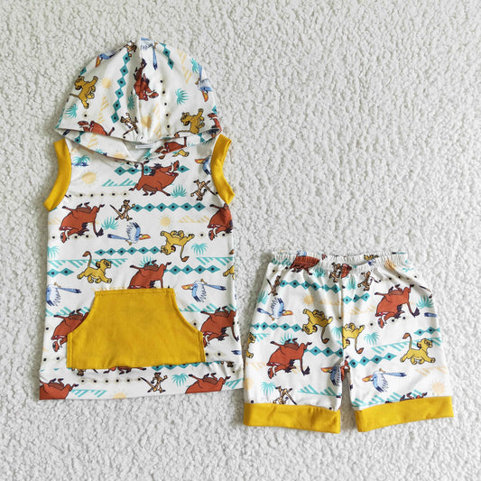 summer Lion shorts set