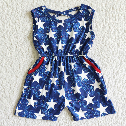 Blue star July of 4th jumpsuit