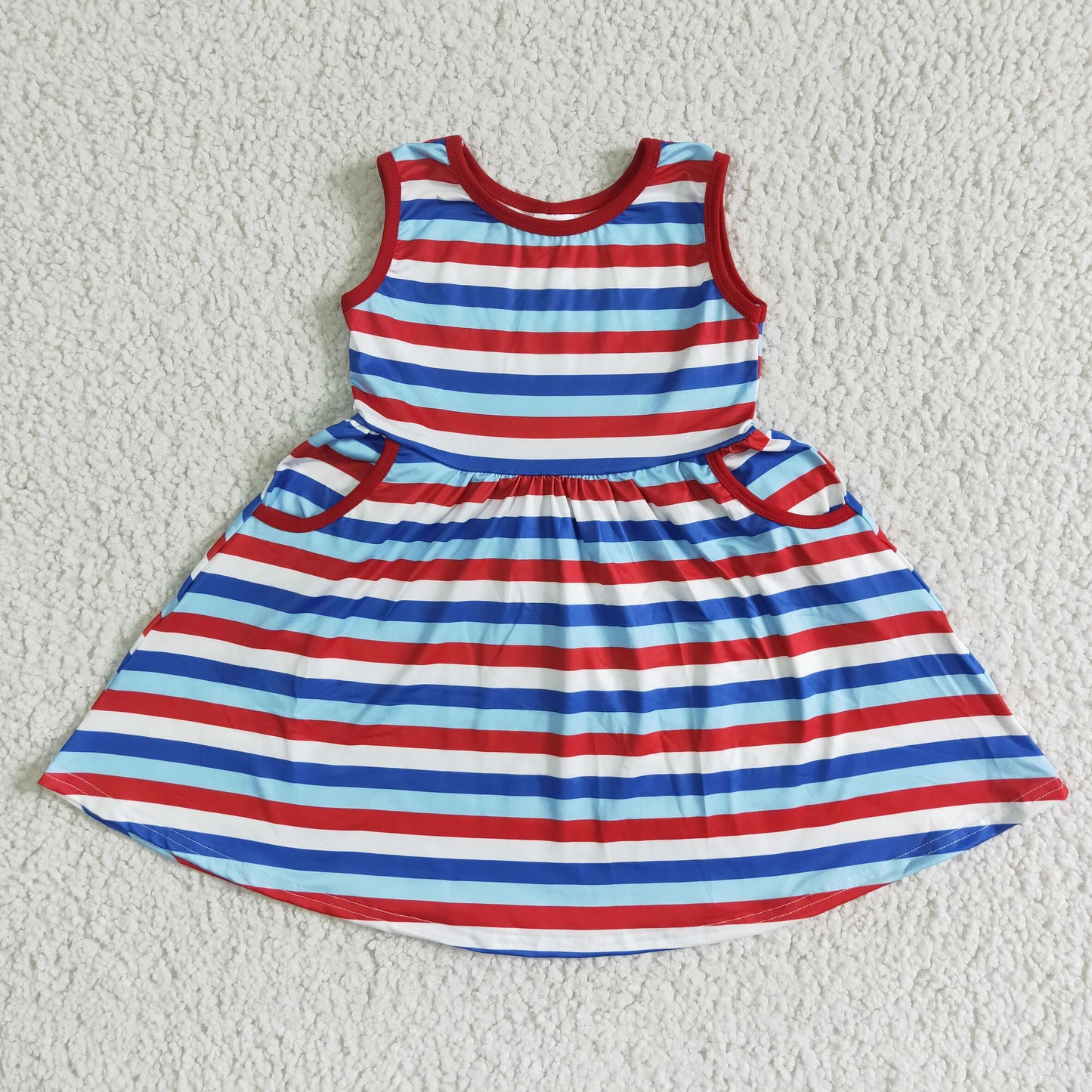 4th of July Striped sleeveless Dress