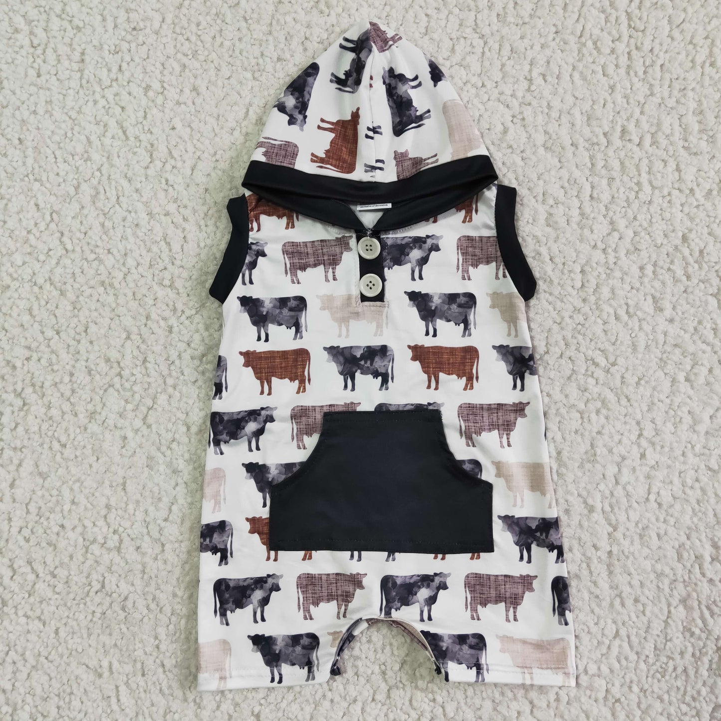 Horse sleeveless romper