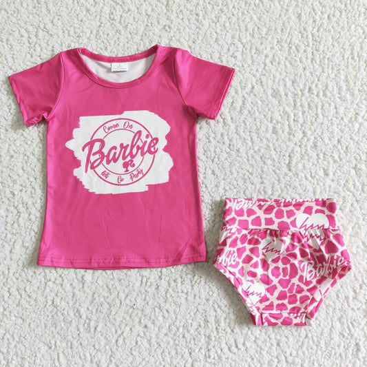 Barbie rosy T-shirt Bummie Set GBO0030