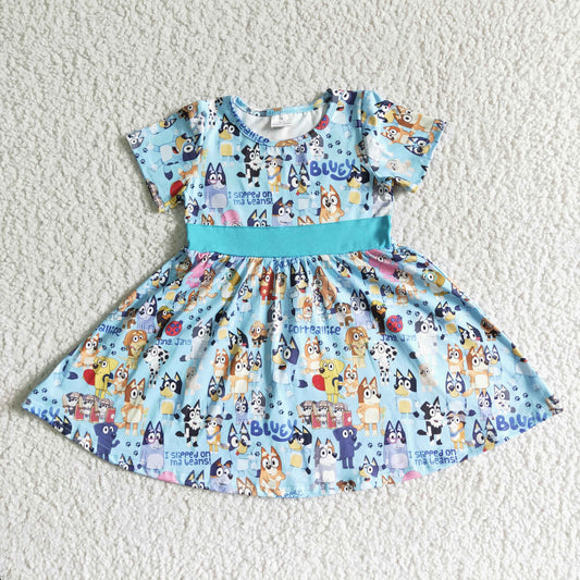 Cartoon short sleeve Dress B7-4