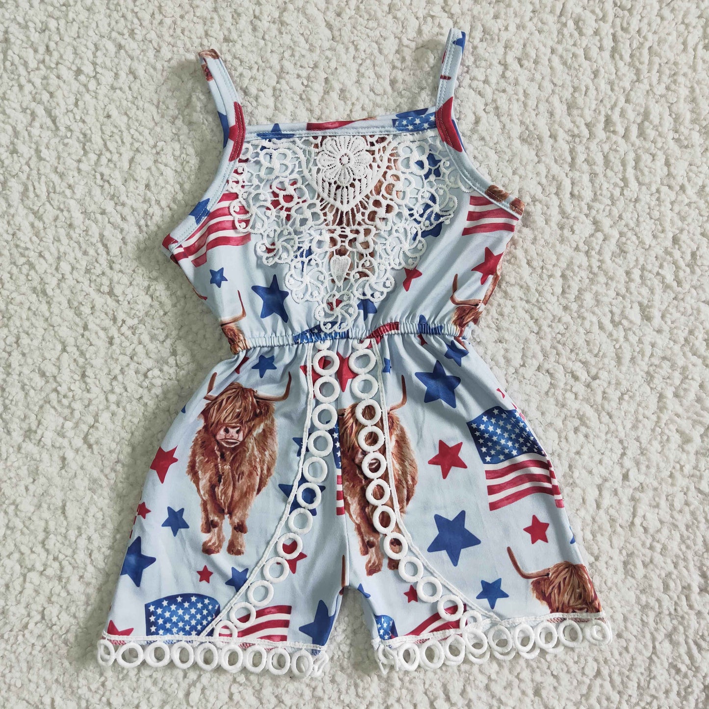 4th of July heifer lace jumpsuit SR0053