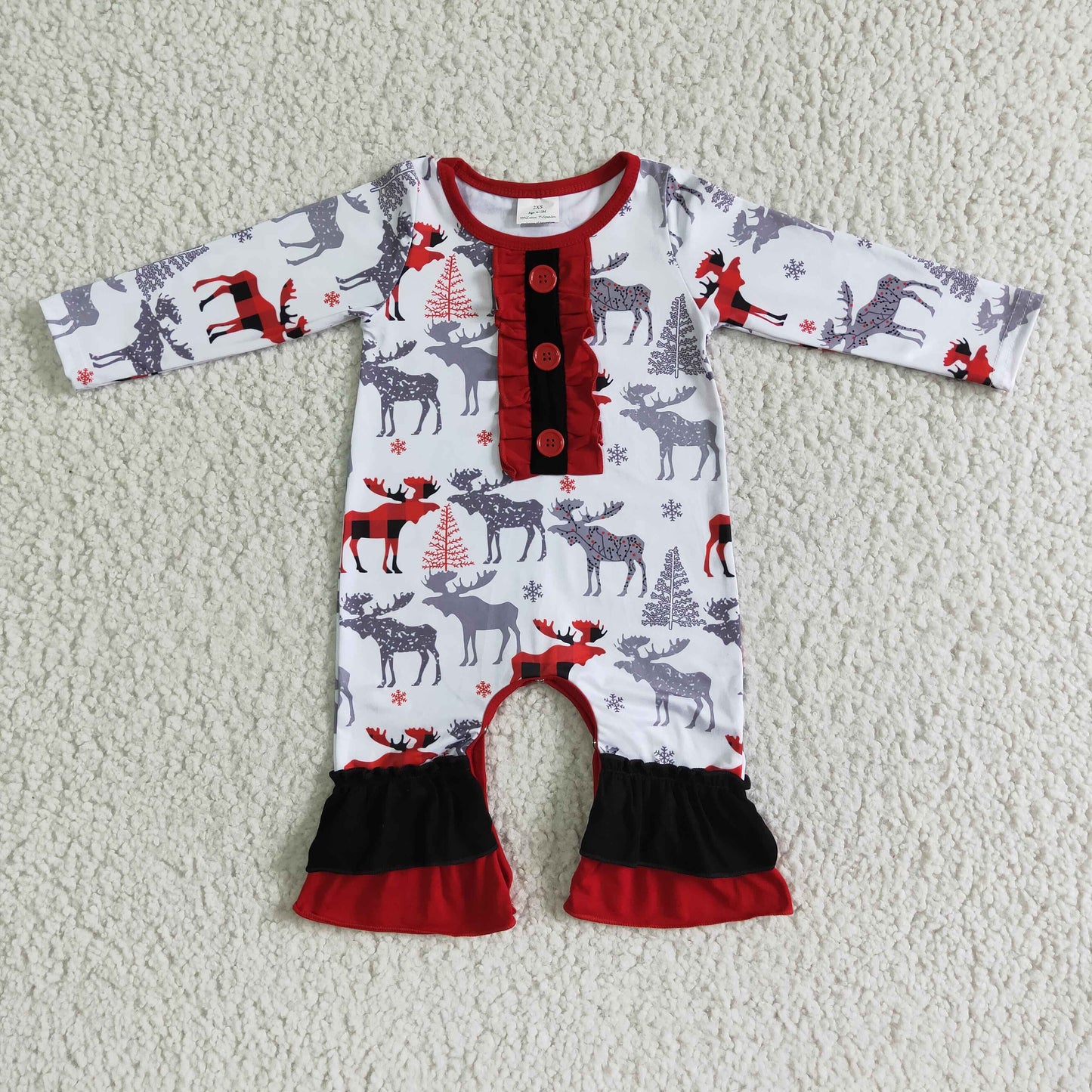 Chriatmas elk romper