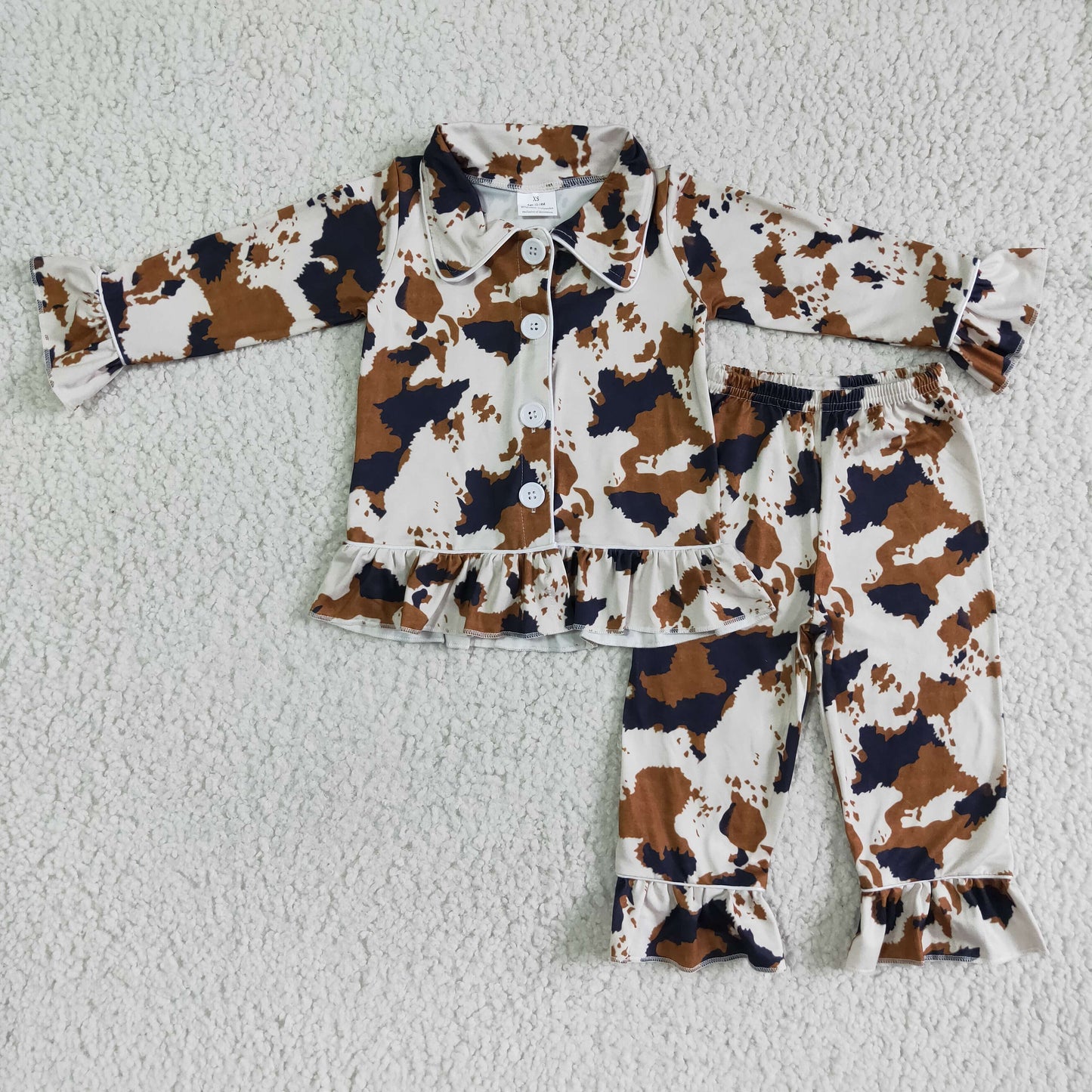 Cow print Girls Pajamas set