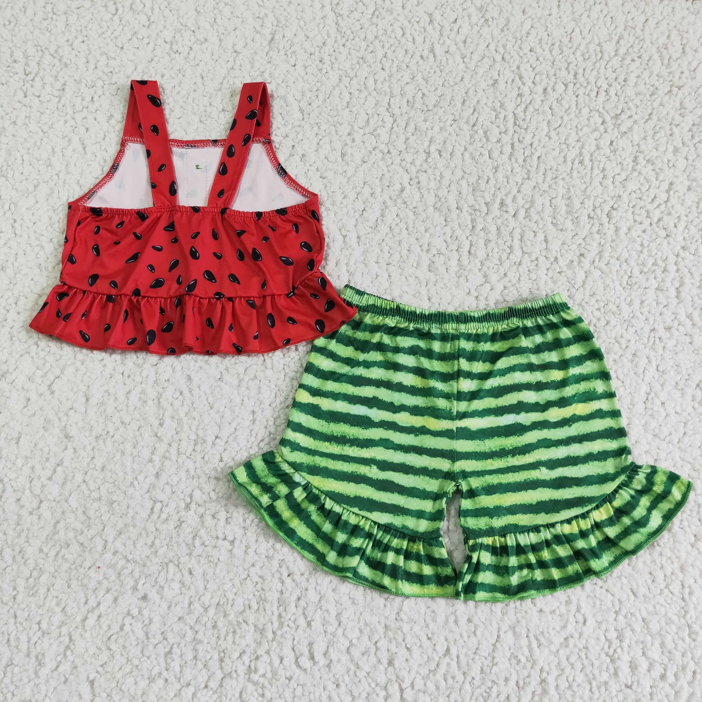 Watermelon top green shorts set