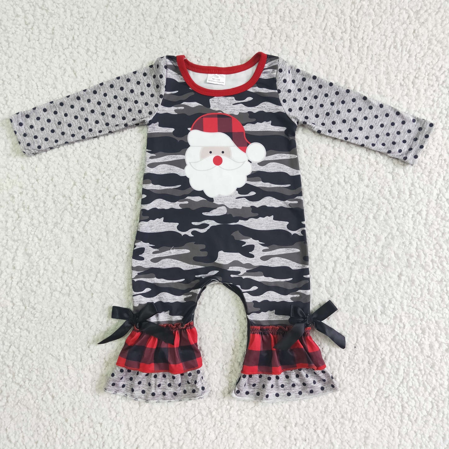 Chriatmas Sants Girl  romper