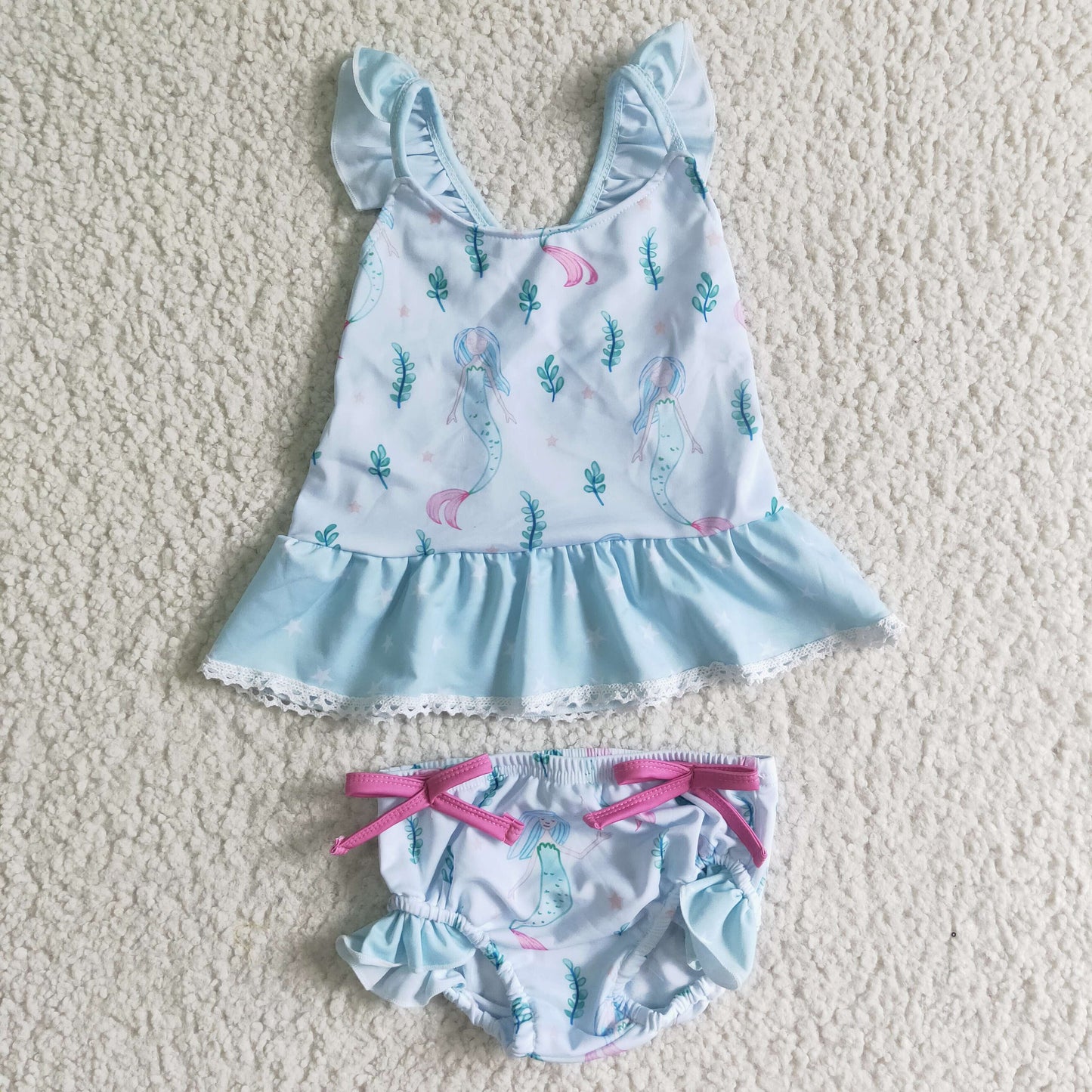 girls Cartoon mermaid Swimsuit S0028