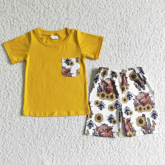 Heifer sunflower yellow Top shorts set