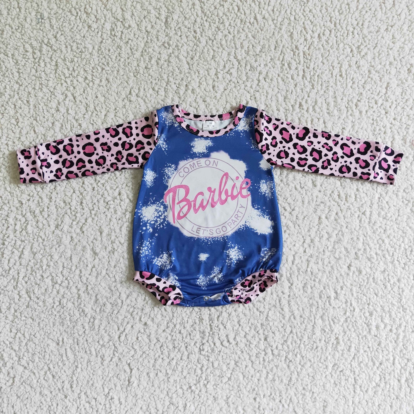 barbie leopard long sleeve romper LR0021