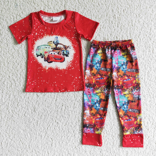 Boy Car short sleeve Top long pants set