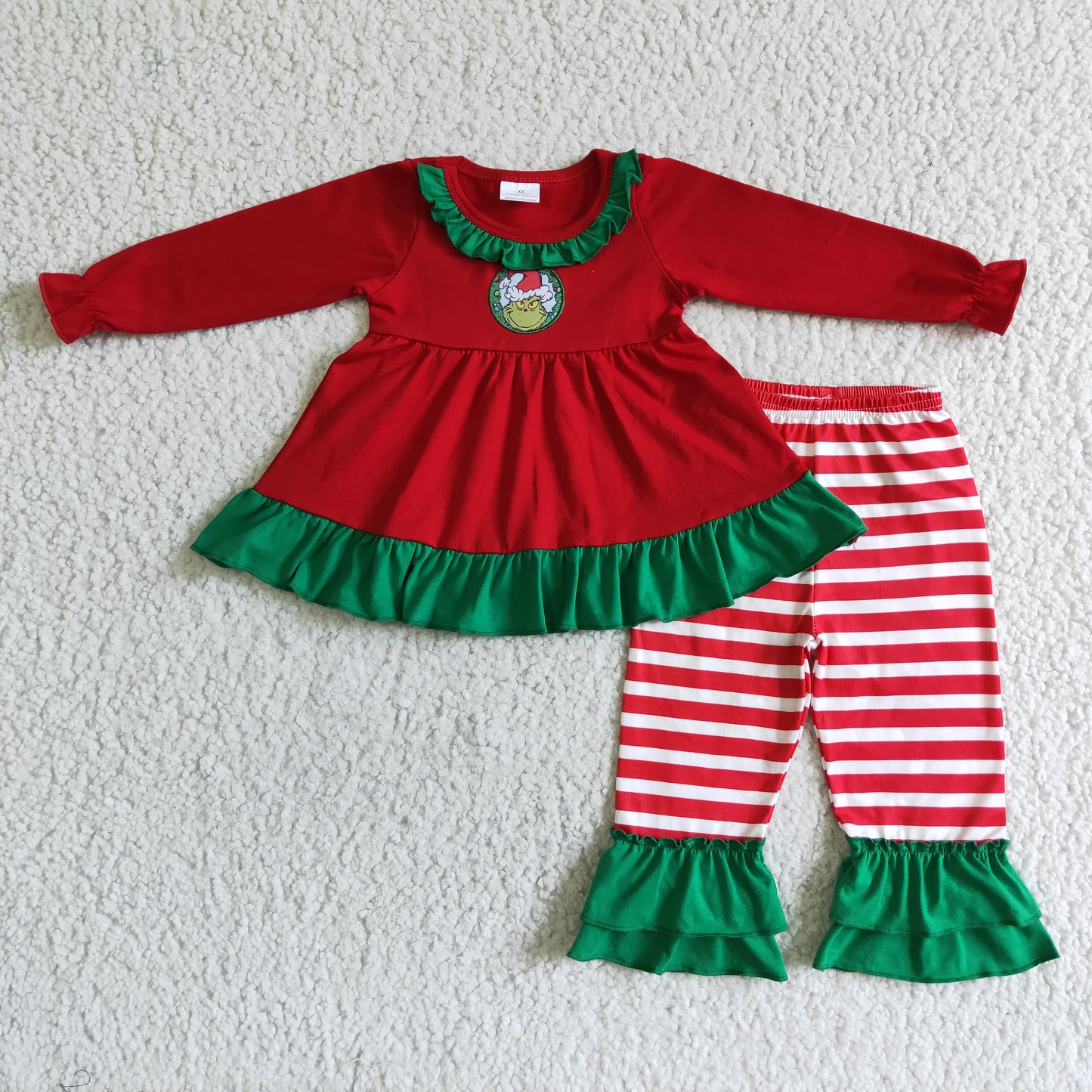 Christmas Cartoon tunic Tops bottoms set GLP0032