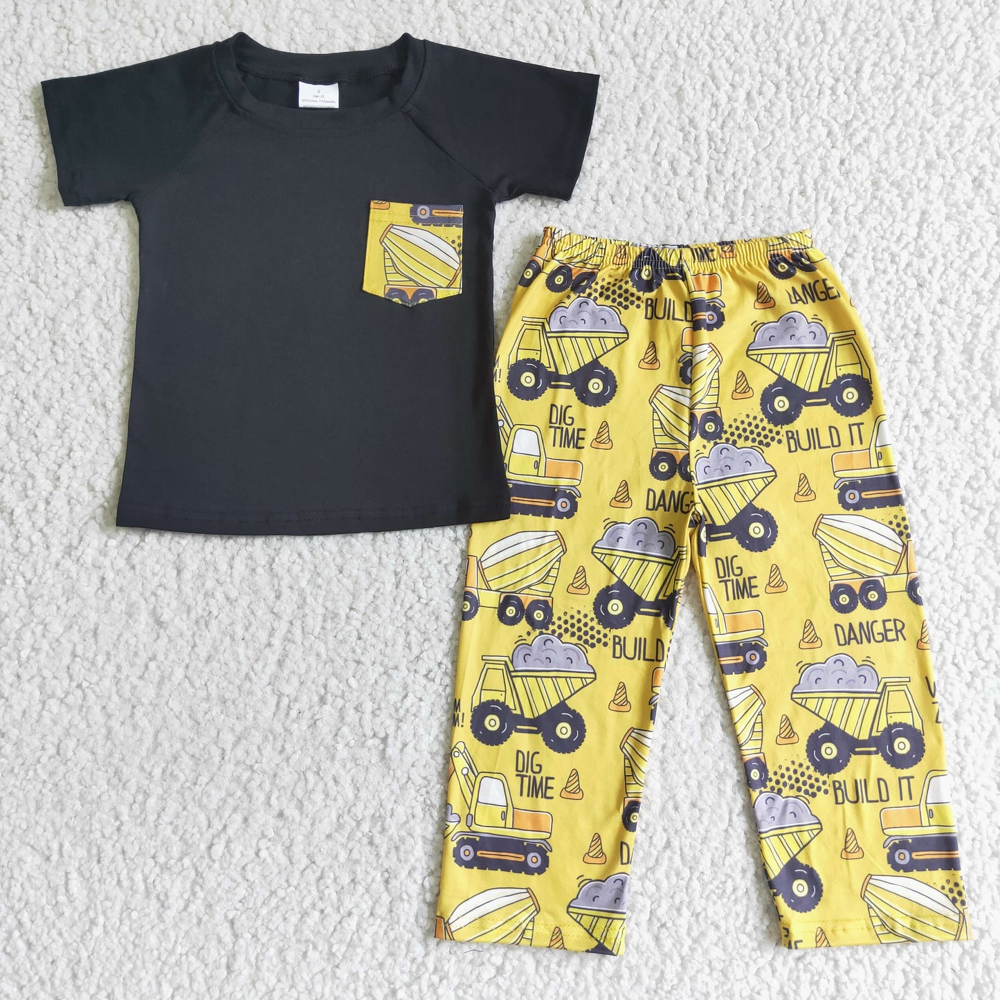 Boy Car short sleeve Top long pants set