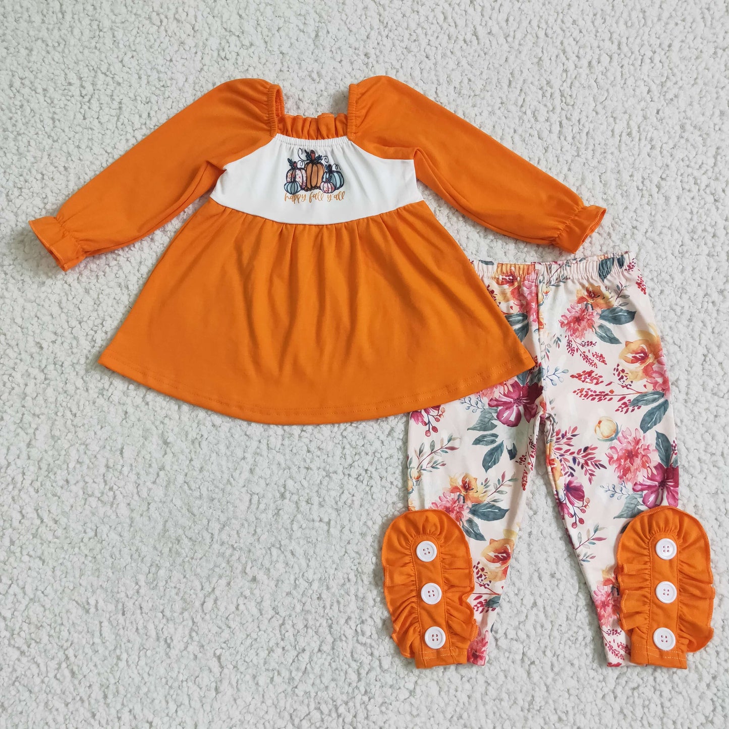 Happy Fall Pumpkin Tops bottoms sets GLP0024