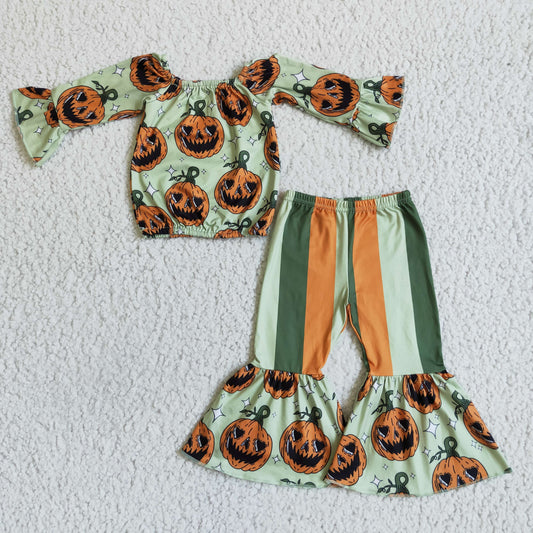 baby girls Halloween Pumpkin clothing suits GLP0023