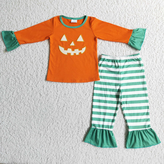 GirlS Halloween embroidery pajamas sets GLP0020