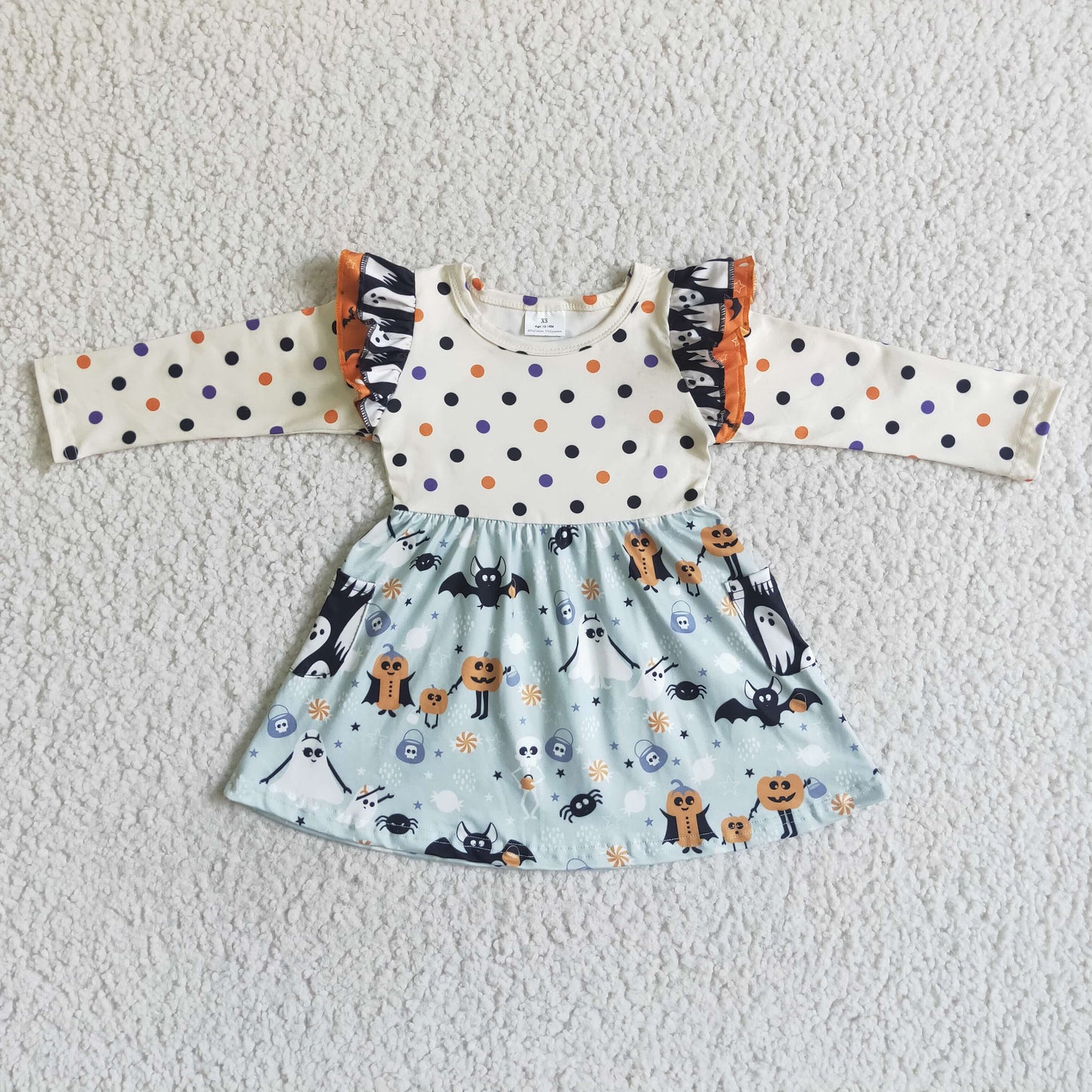 Halloween bat Ghost Pumpkin Dress GLD0022