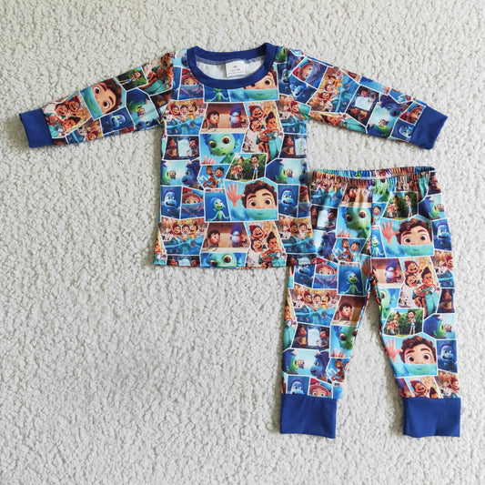 Boy Cartoon Long sleeve Long pants pajamas set