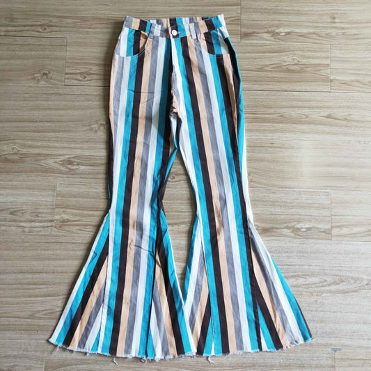 Blue white Stripe Denim pants jeans