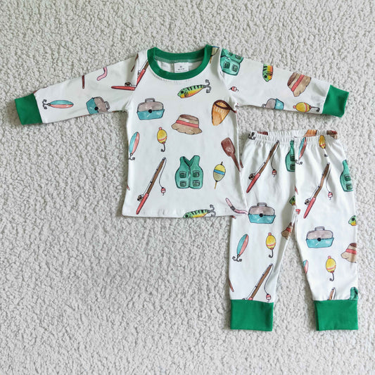 Boy Cartoon Long sleeve Long pants pajamas set