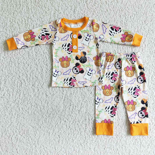 Halloween Boy long sleeve pajamas set BLP0026