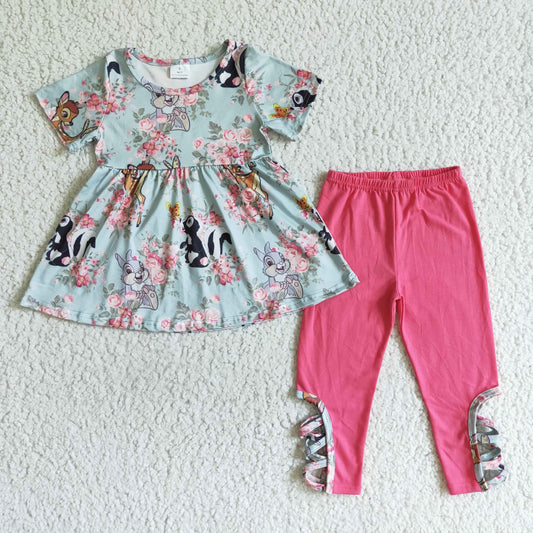 Tunic short sleeve Toppink legging Pants set