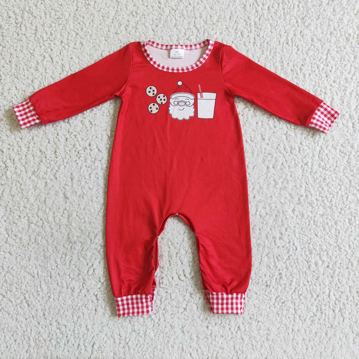 Christmas santa long sleeve Romper