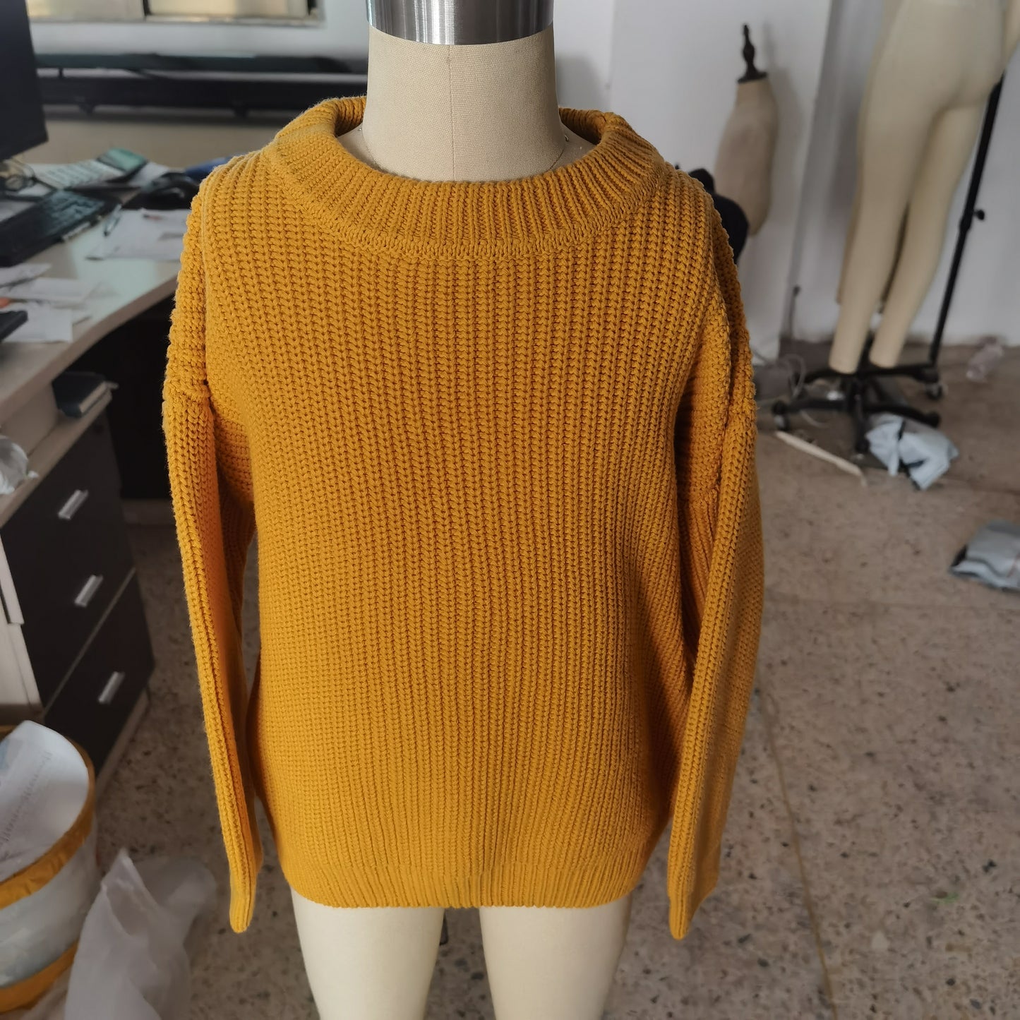 Brown Red Long sleeve sweater