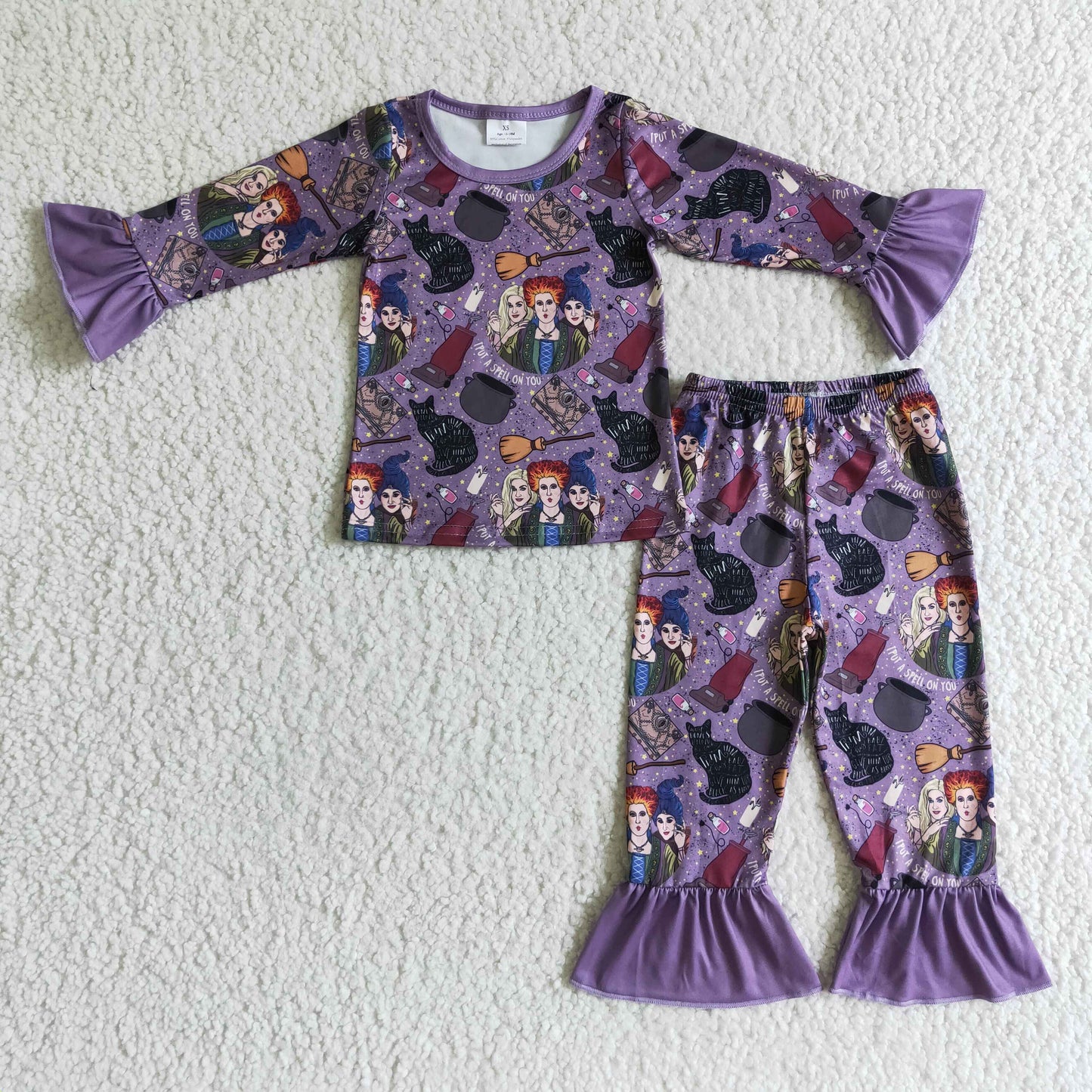 Halloween girl long sleeve pajamas set GLP0191