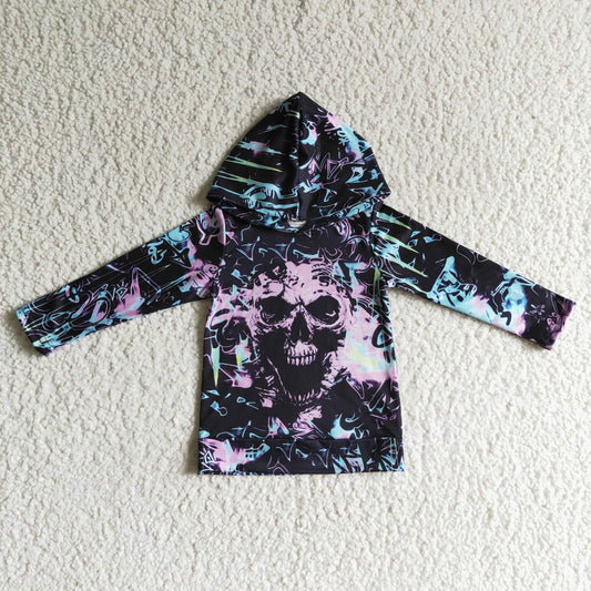 boys Halloween skull hoodies tops BT0050