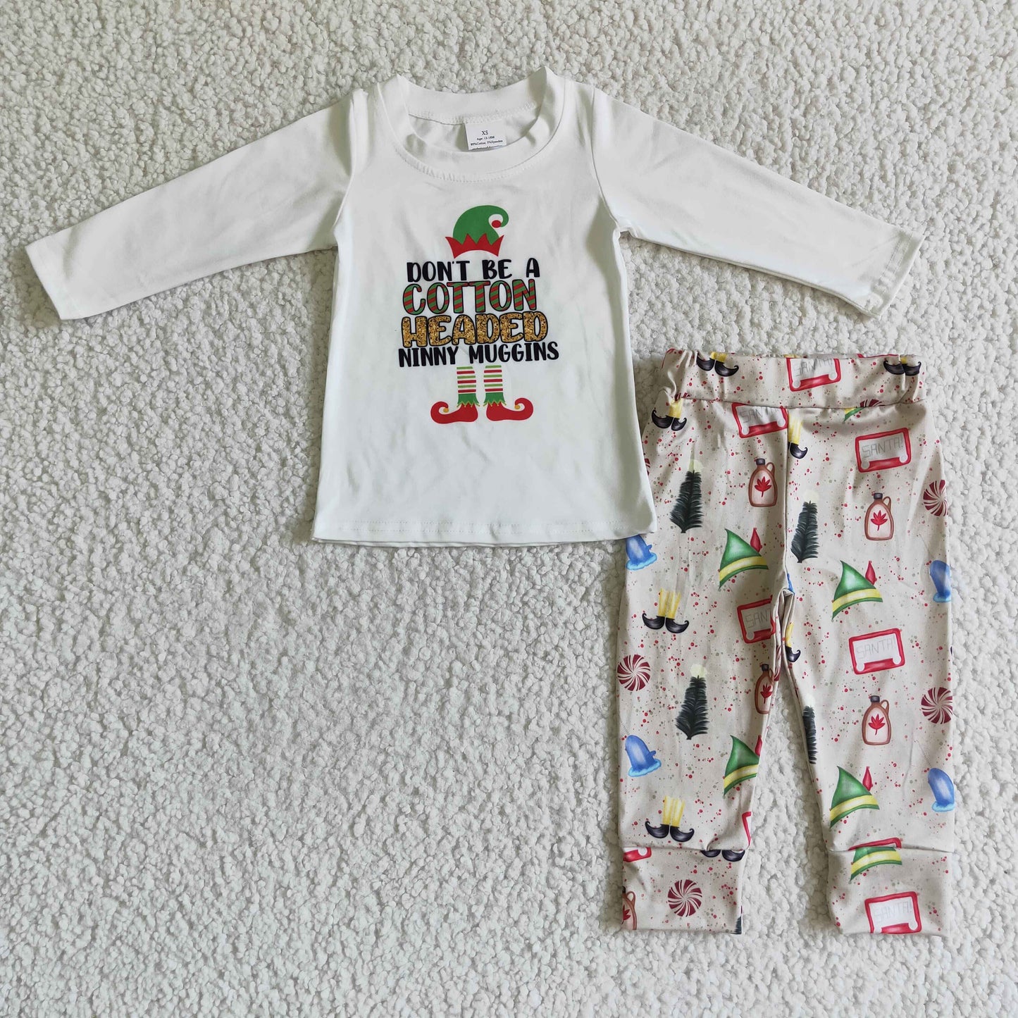 Boy Cartoon long sleeve top long pants set