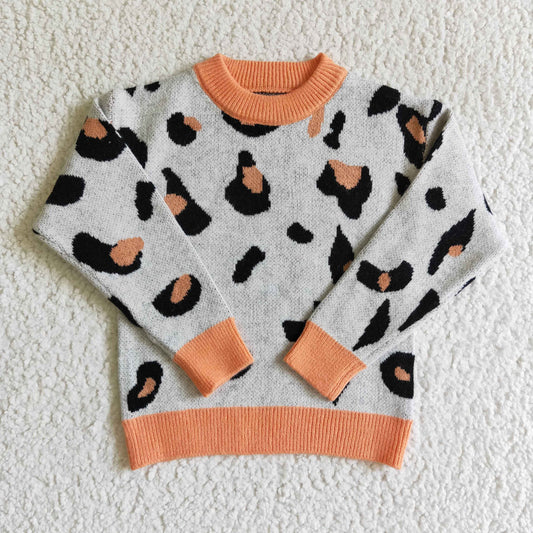 Orange Leopard Sweater