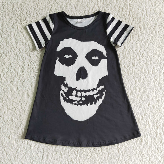 Halloween Skull Black Dress GSD0137