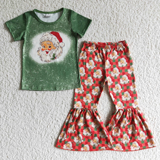 Christmas Top bell bottom pants set