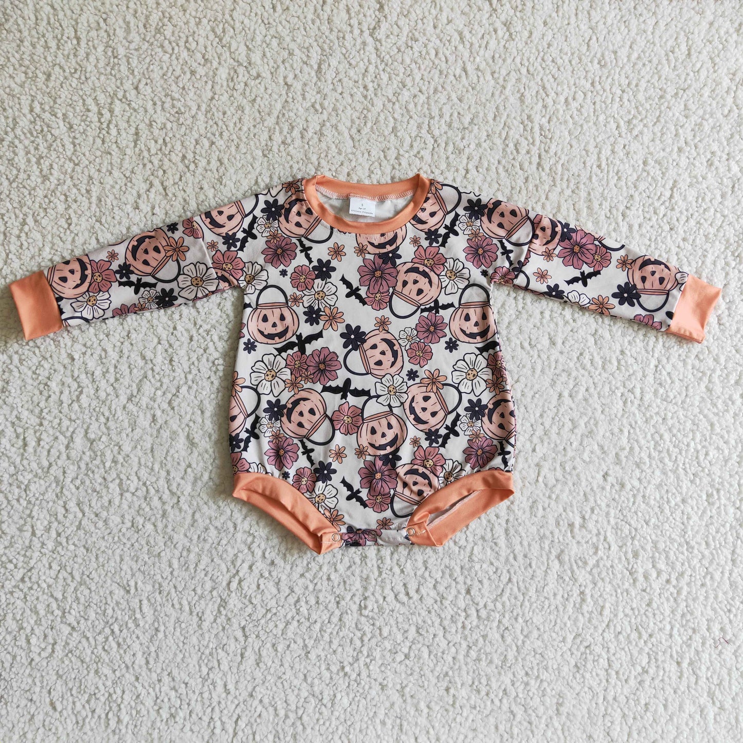 Pumpkin Girls Long Sleeve romper