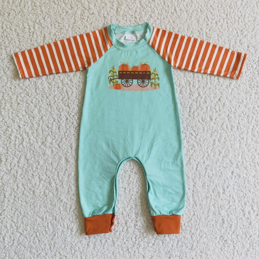 baby boys thanksgiving Pumpkin jumpsuits LR0046