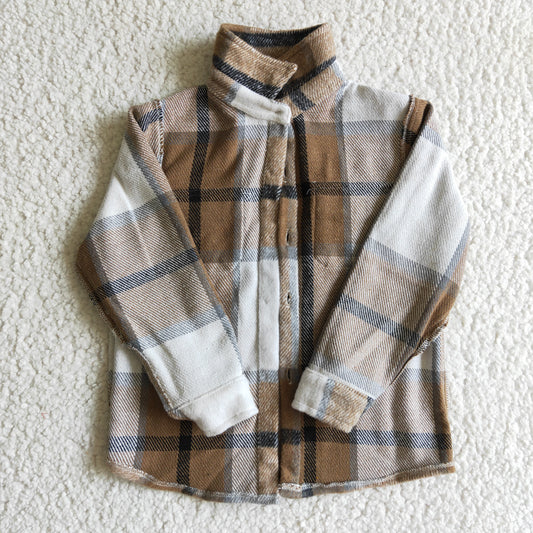 Brown Plaid T-shirt