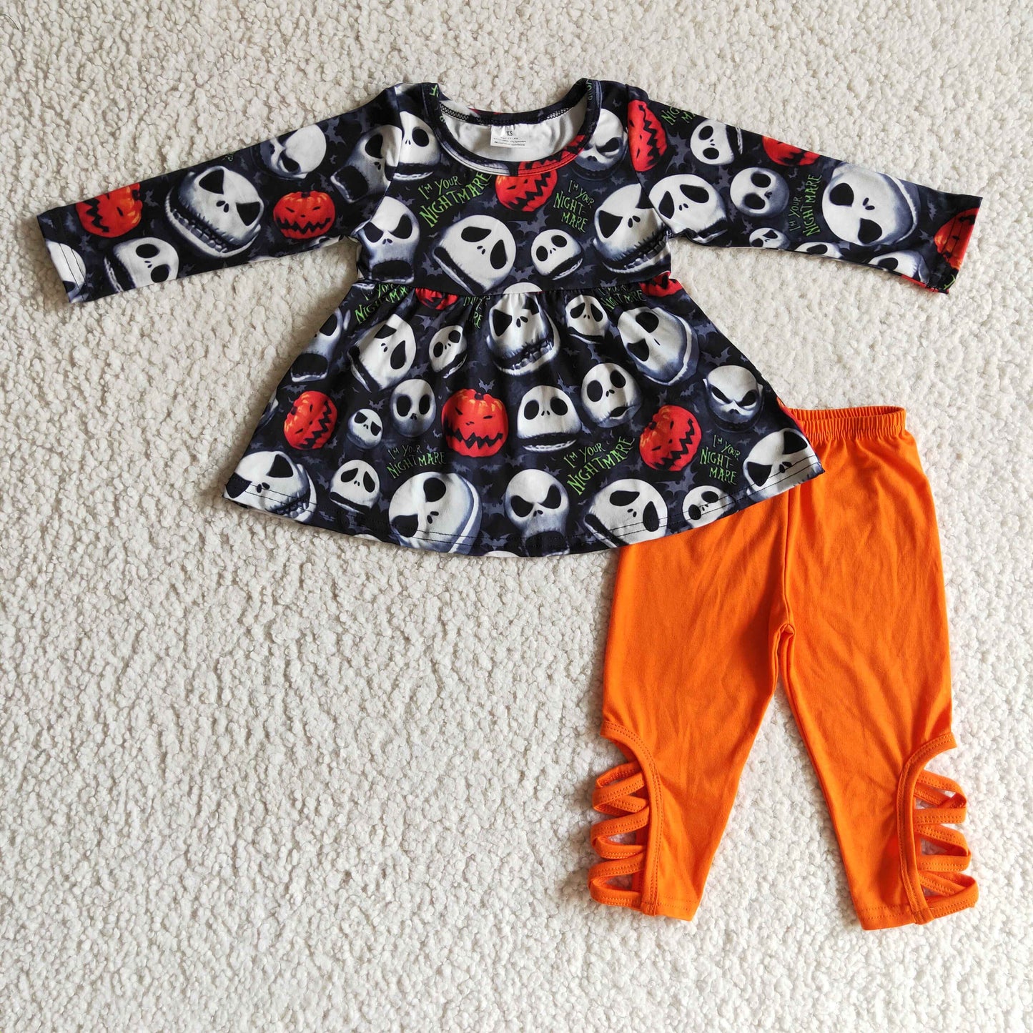 Halloween skull tops leggings suits GLP0148